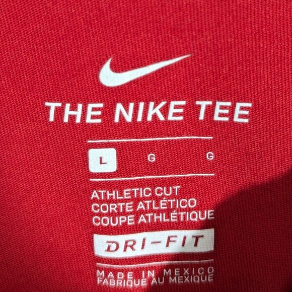 Nike Georgia Bulldogs T Shirt L Red Dri Fit Short Sleeve Football Graphic Tee - Picture 3 of 5